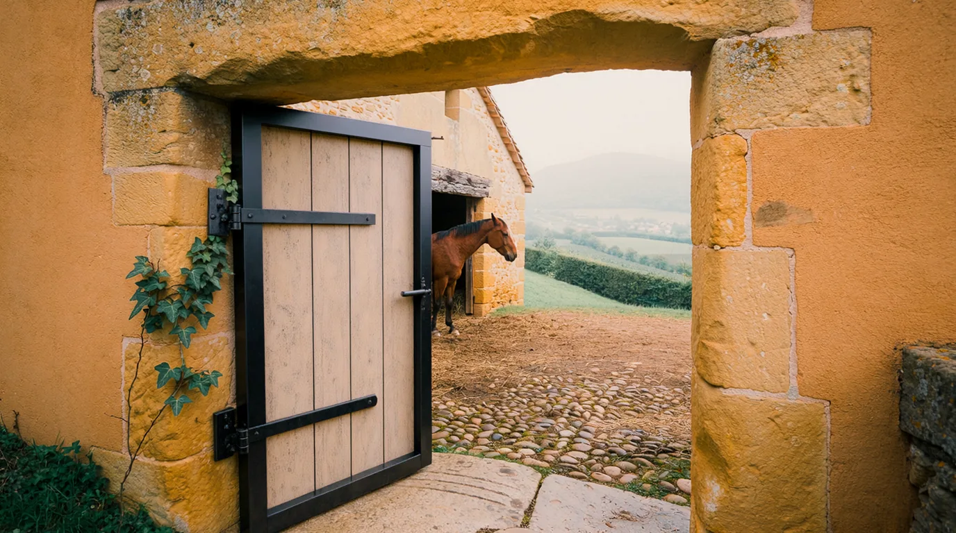 Entrée, Les Écuries de l'Ormaie, centre équestre à Pommiers-en-Forez