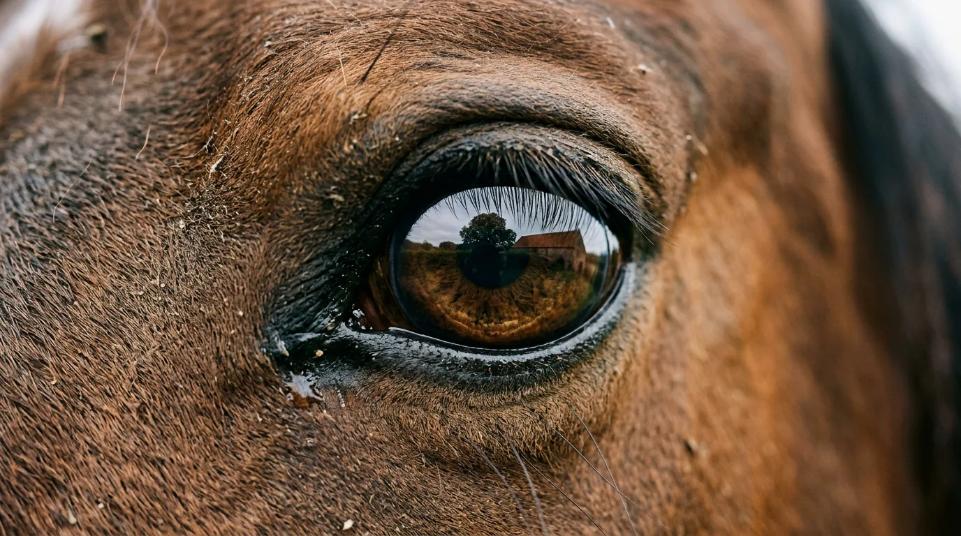 Un regard de cheval, Les Écuries de l'Ormaie, Pommiers-en-Forez